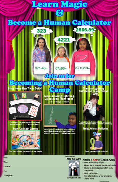 becoming a human calculator camp