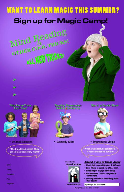 poster-magic camp: mind reading