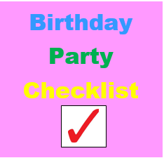birthday party checklist